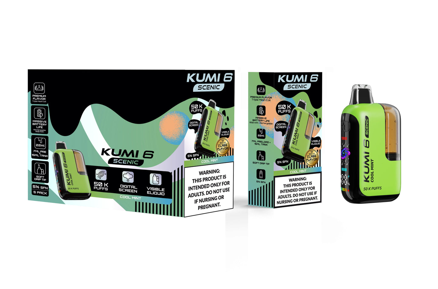 KUMI Six Scenic Vape (NC, AR, TX, KY, MS, AL, TN, VA Compliant) Arkansas