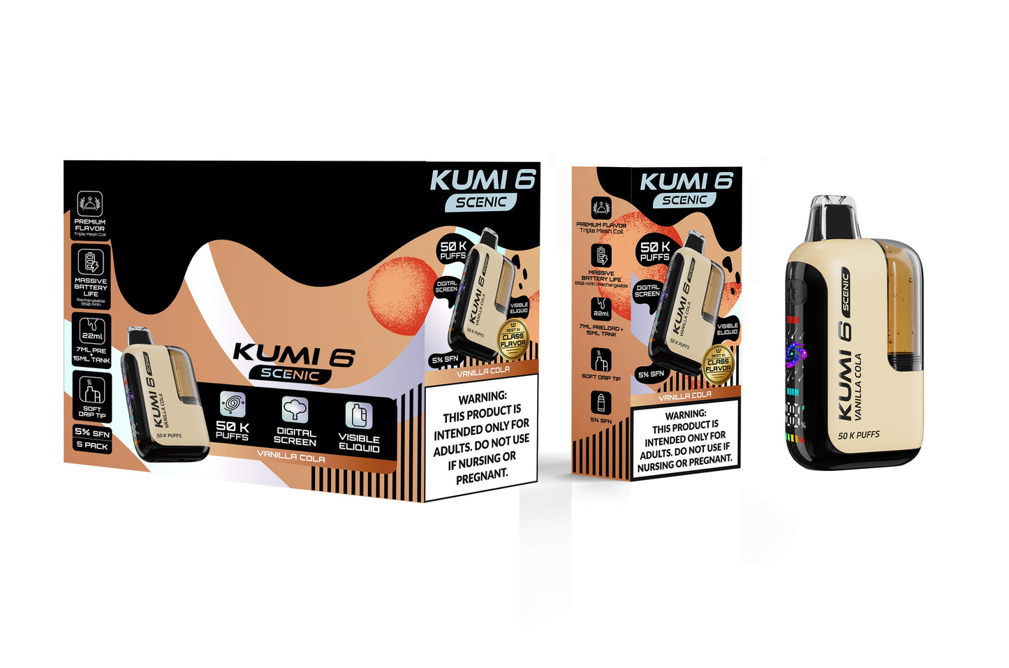 KUMI Six Scenic Vape (NC, AR, TX, KY, MS, AL, TN, VA Compliant) Arkansas